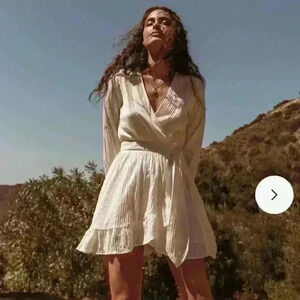 Lost + Wander Travel Light Wrap Mini Dress